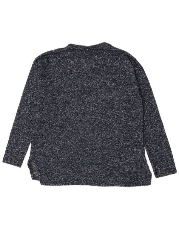 Zara Girl Sweatshirt Jumper 11-12 år Navy Blue Flecked Polyester