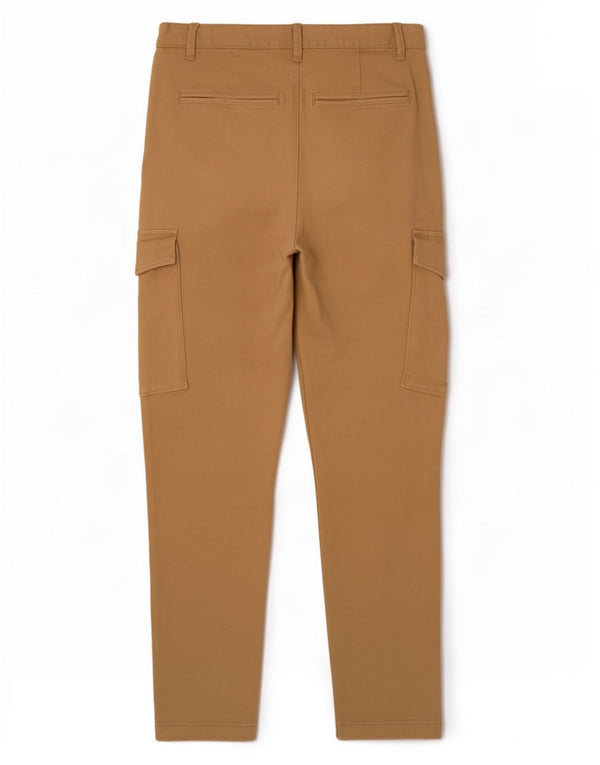 Zara Mens Slim Cargo Trousers EU 38 Small W30 L27 Beige Cotton