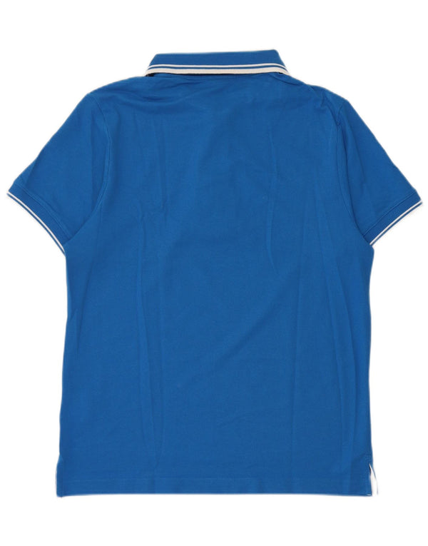 Champion Mens Graphic Polo Shirt Small Blue Striped Cotton