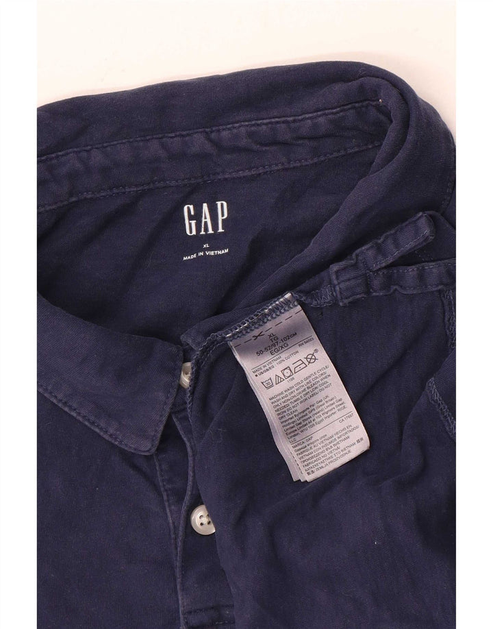 Gap Mens Polo Shirt XL Navy Blue Cotton