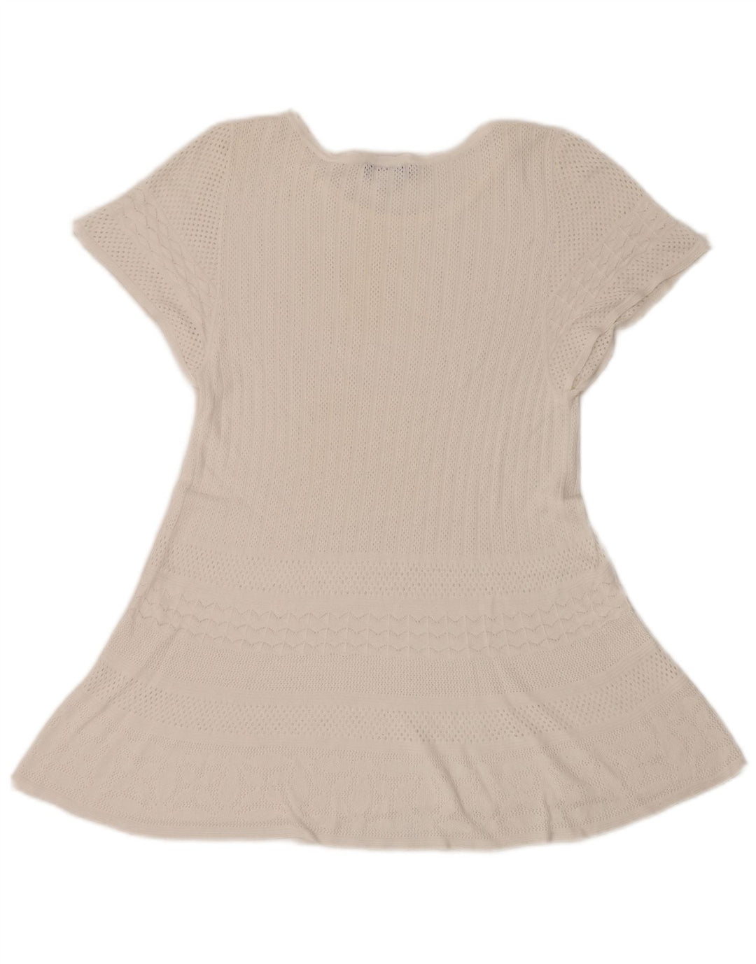 Max & Co. Womens See Through Crochet A-Line Dress UK 10 Small White