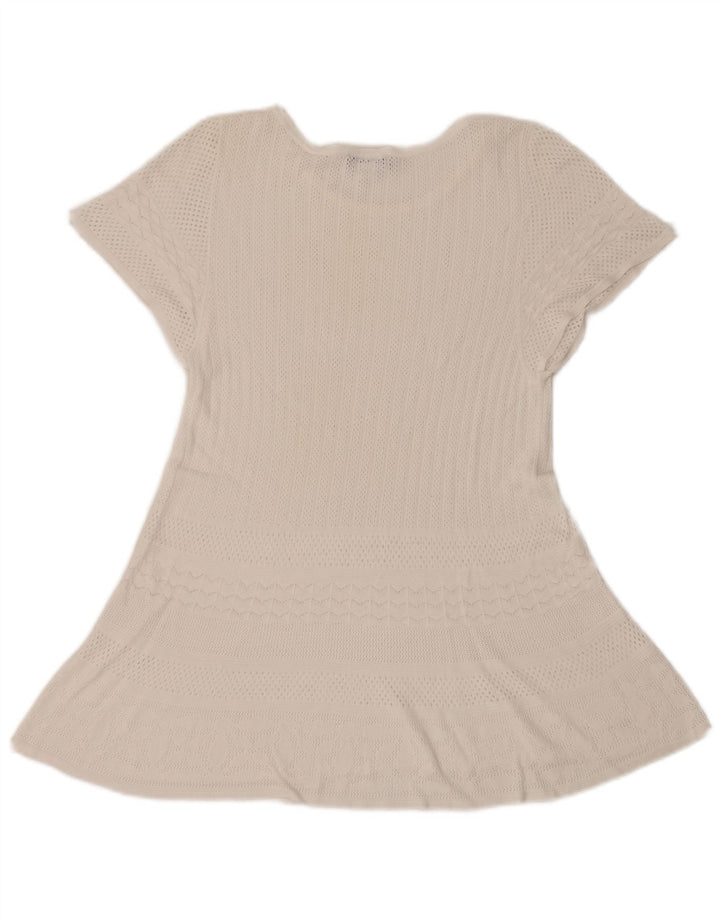 Max & Co. Womens See Through Crochet A-Line Dress UK 10 Small White