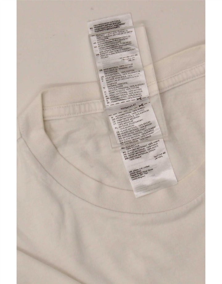 Adidas Mens T-Shirt Top Large White Cotton