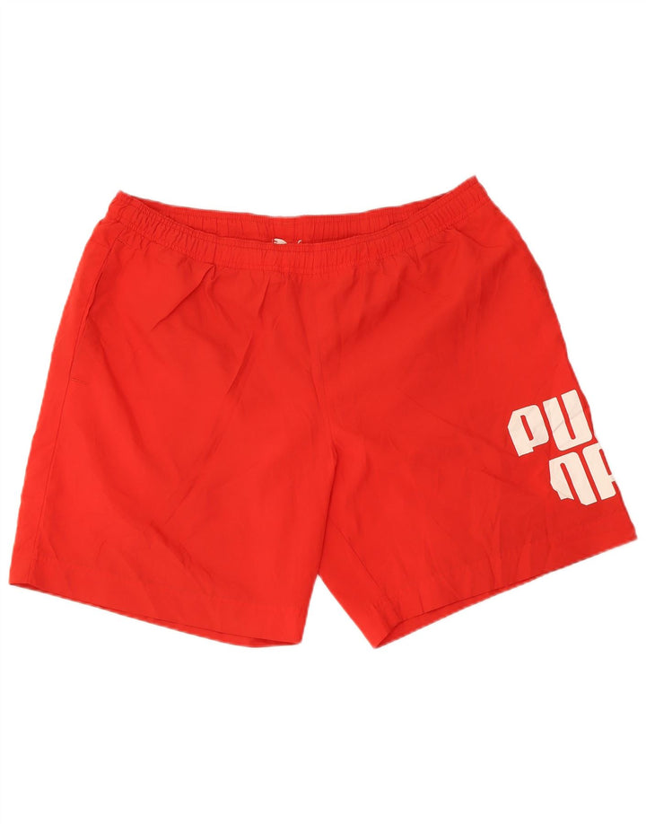 PUMA Grafiske sportsshorts til mænd, store røde