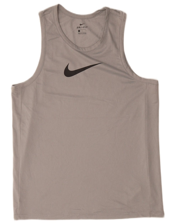 Nike Hommes Dri Fit Graphic Débardeur Grand Gris Polyester