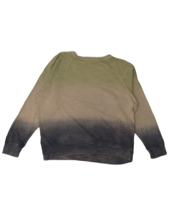 Marks & Spencer Womens Sweatshirt Jumper UK 14 Large Green Colourblock