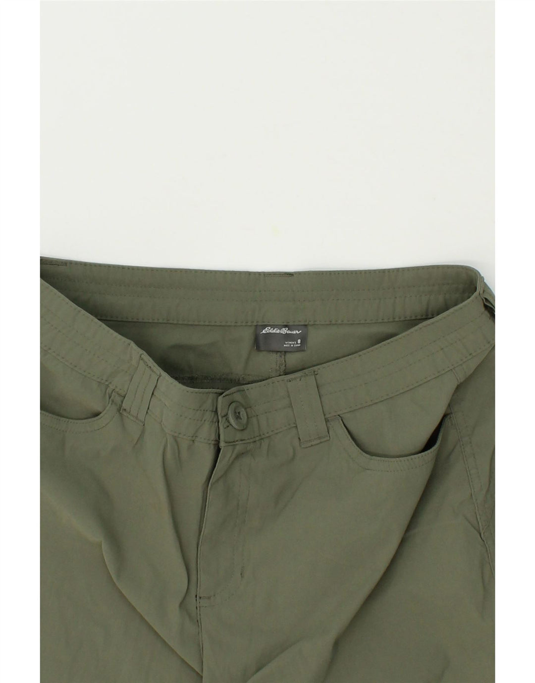 EDDIE BAUER Womens Cargo Capri Trousers US 8 Medium W30 L21 Khaki Nylon Vintage Eddie Bauer and Second-Hand Eddie Bauer from Messina Hembry 