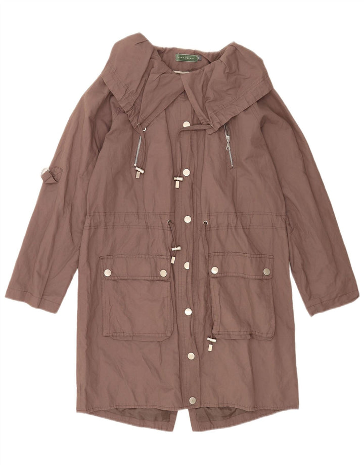 MINT VELVET Übergroße Parka-Jacke für Damen, UK 10, Größe S, braune Baumwolle