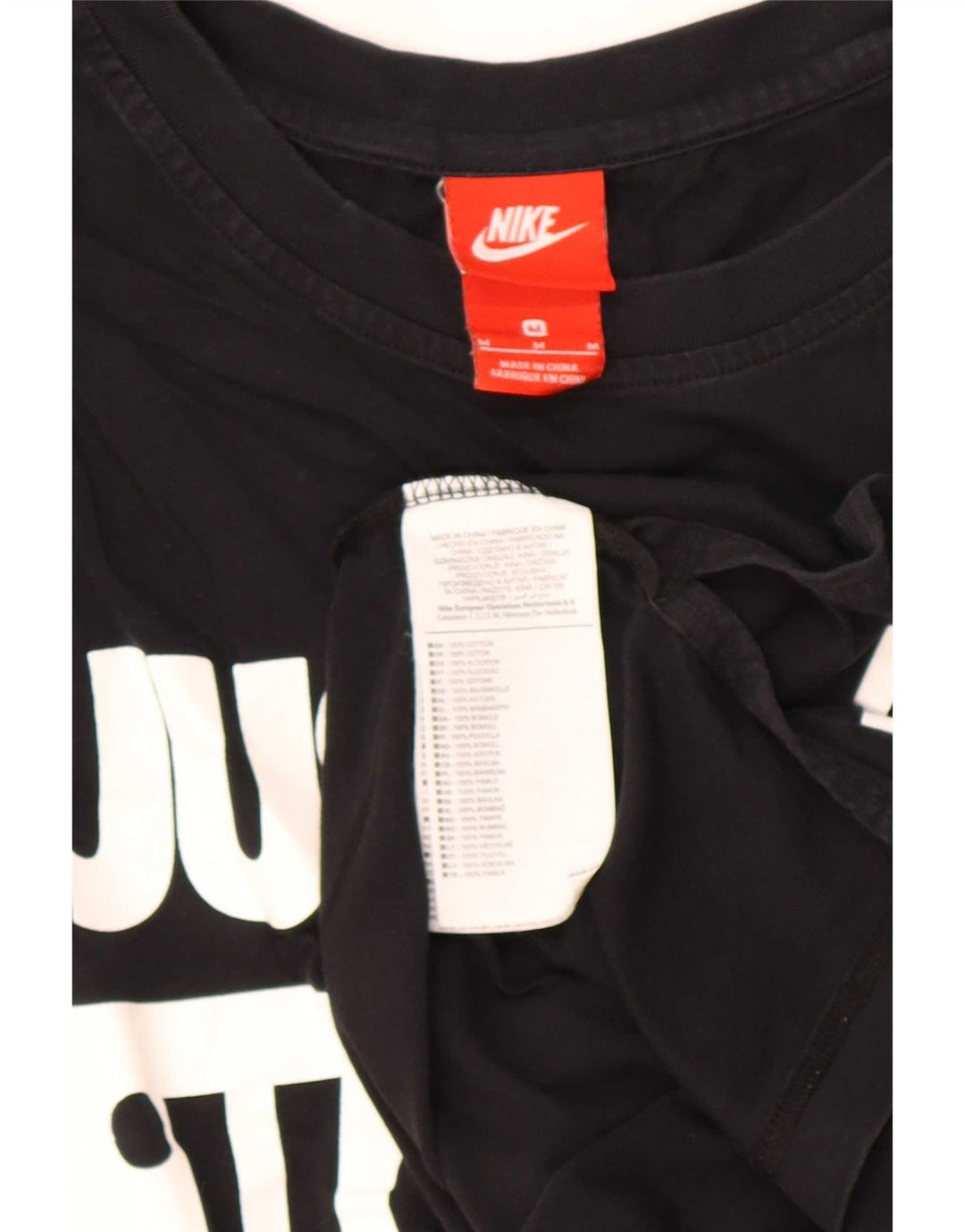 Nike Mens Graphic Vest Top Medium Black Colourblock Cotton