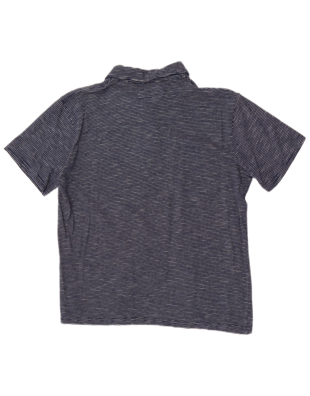 Carrera Mens Polo Shirt Small Navy Blue Pinstripe