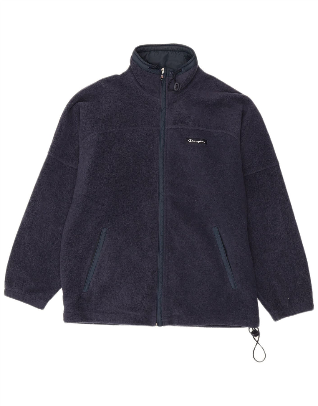 Champion Mens Fleece Jacket UK 38 Medium Navy Blue Polyester