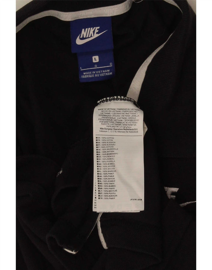 Polo Nike da uomo grande in cotone nero