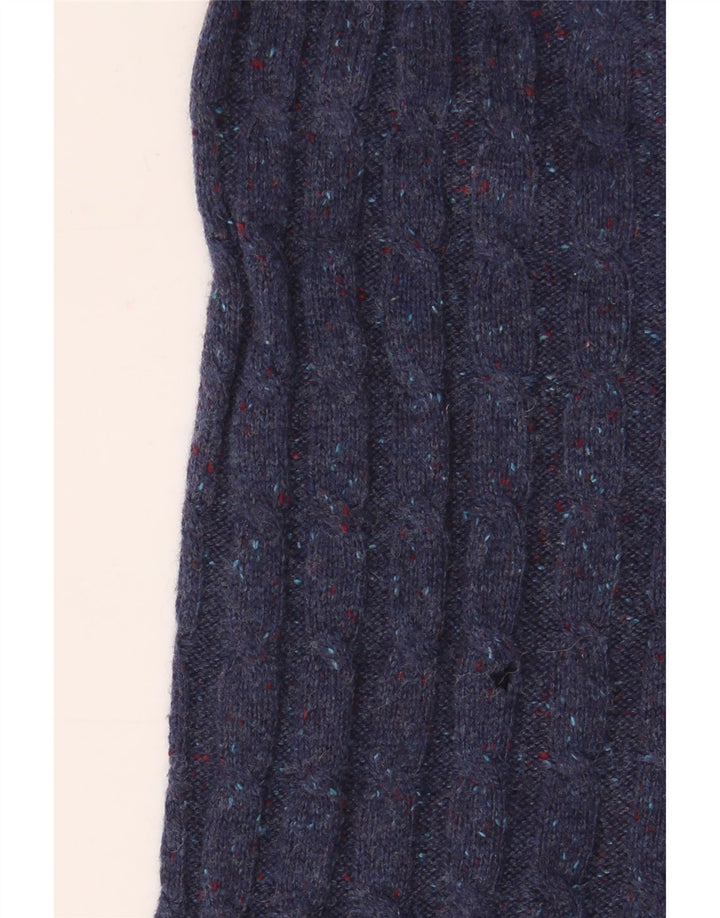 JACK WILLS Mens Crew Neck Jumper Sweater Large Navy Blue Flecked