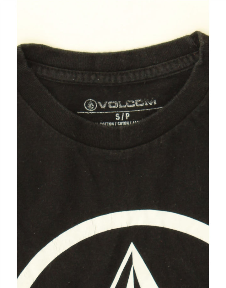 VOLCOM Womens Graphic T-Shirt Top UK 10 Small Black Cotton Vintage Volcom and Second-Hand Volcom from Messina Hembry 