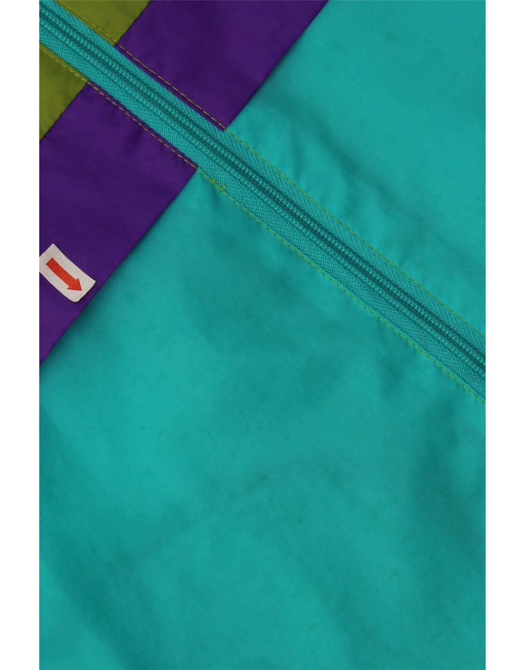 Giacca antipioggia con cappuccio da uomo J Jeantex UK 38 Poliammide color block verde medio