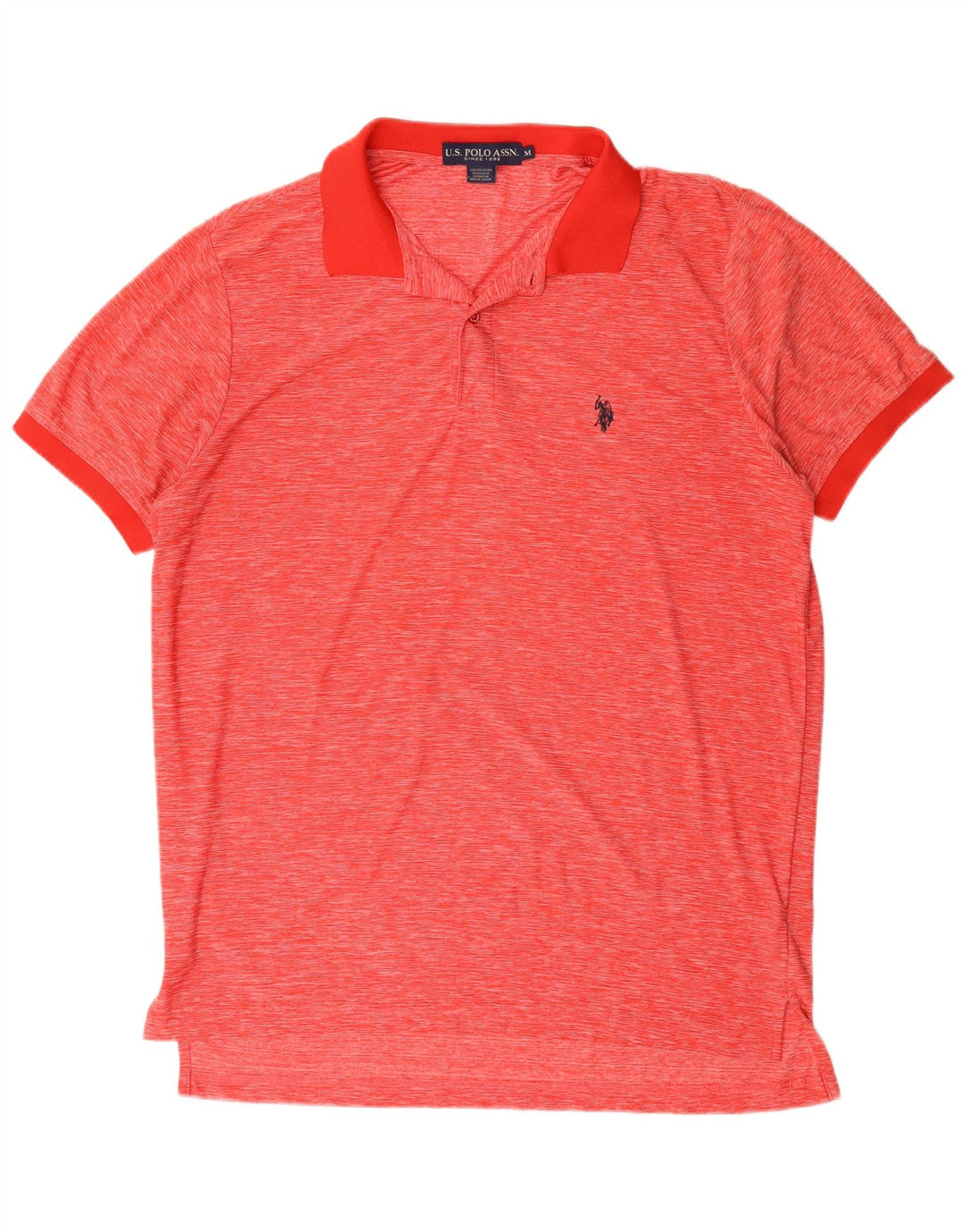 US Polo Assn. Camisa masculina de poliéster manchado vermelho médio