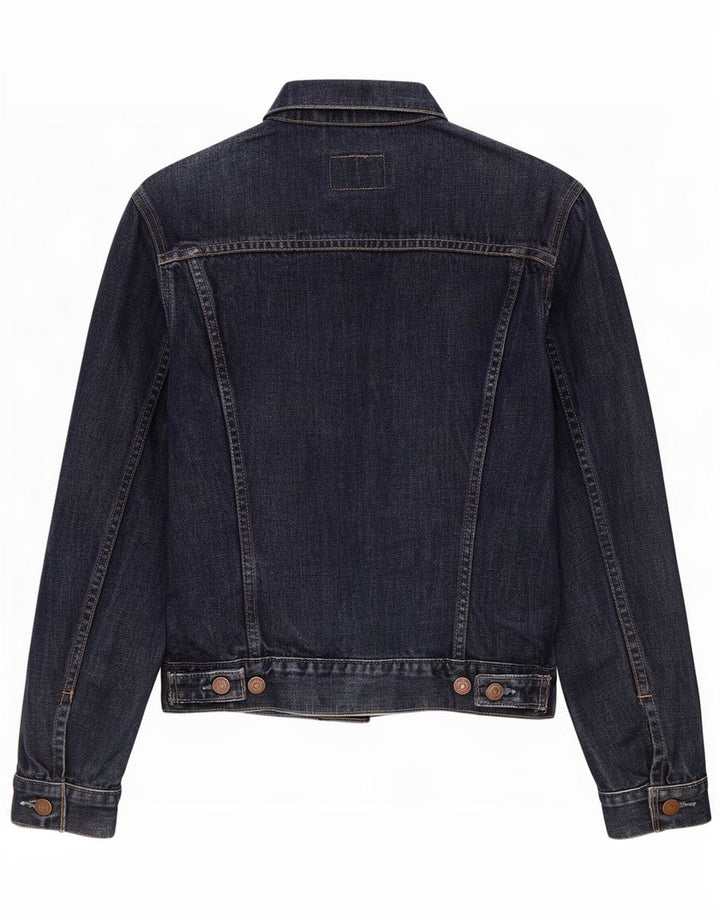 Jaqueta jeans feminina Levi's UK 12 algodão azul marinho médio