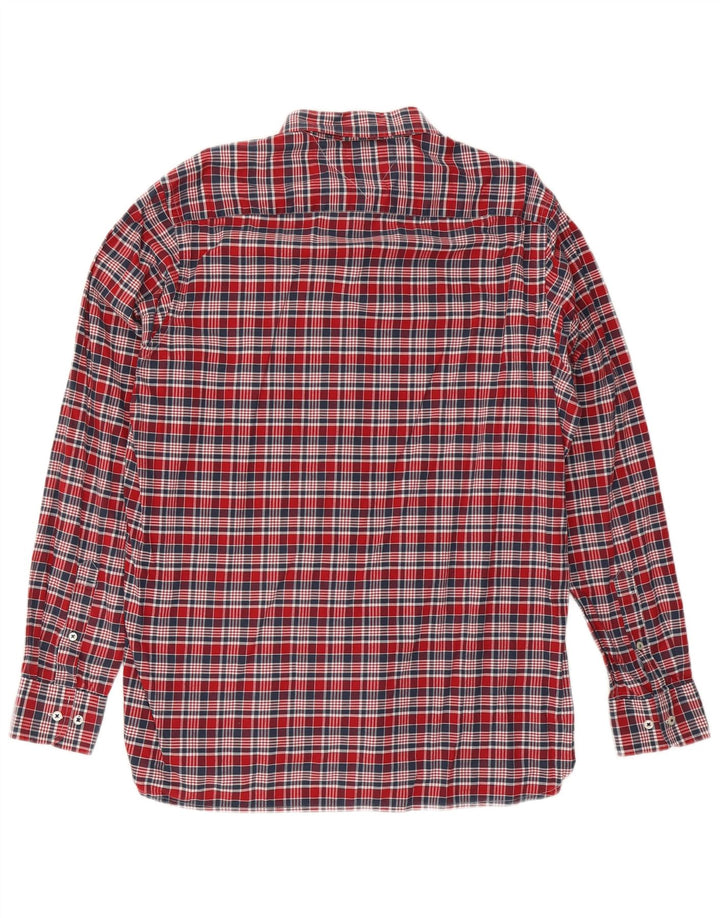 Tommy Hilfiger Herre Custom Fit skjorte Stor rød ternet bomuld