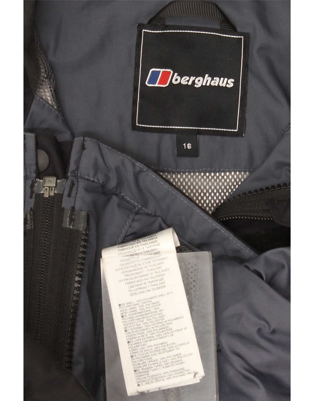 Γυναικείο μπουφάν βροχής με κουκούλα Berghaus UK 16 Large Black Polyamide