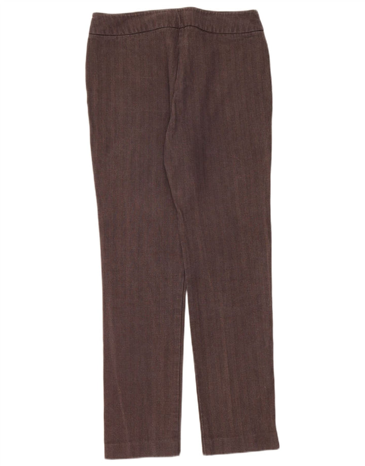 Max & Co. Womens Slim Suit Trousers W30 L30 Brown Herringbone