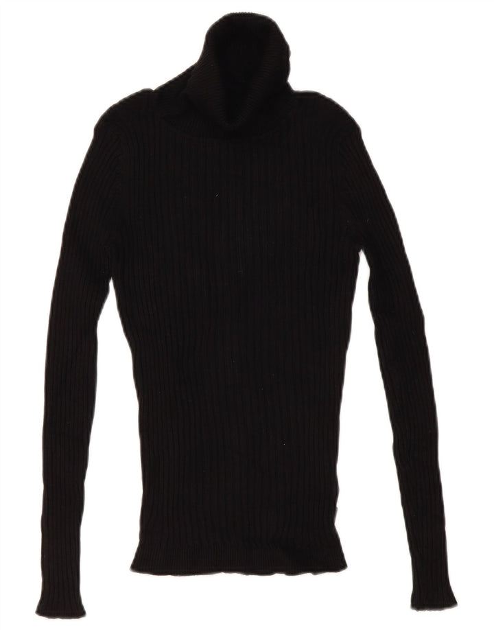 Musto Womens Roll Neck Jumper Sweater UK 12 Medium Black Viscose