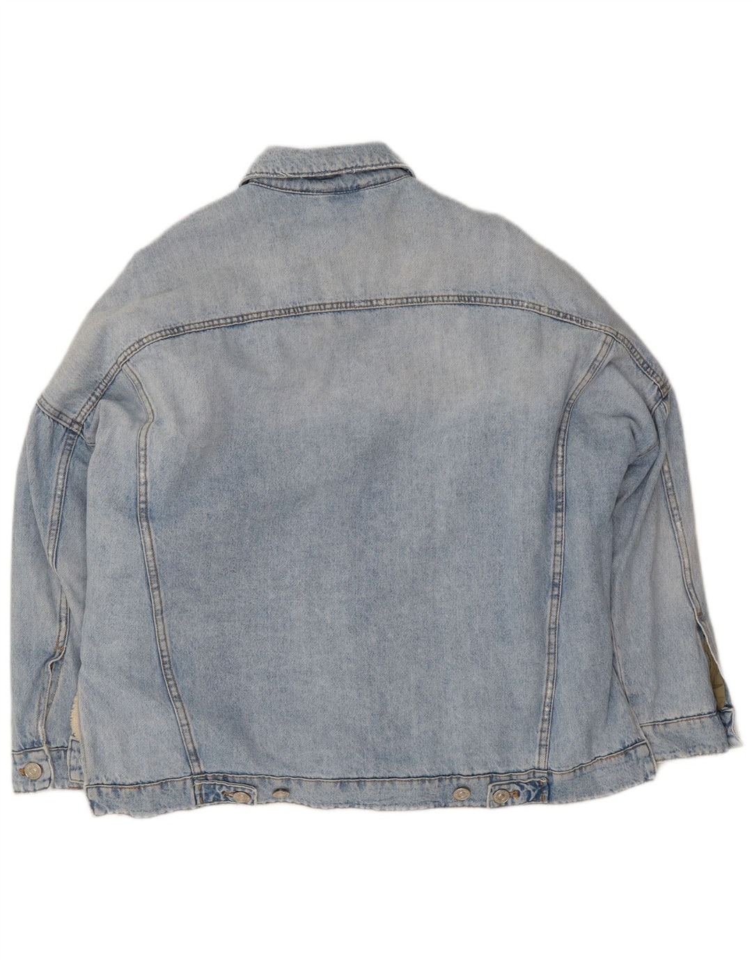 Zara Mujer Chaqueta Sherpa Vaquera Extragrande UK 44 Azul Medio