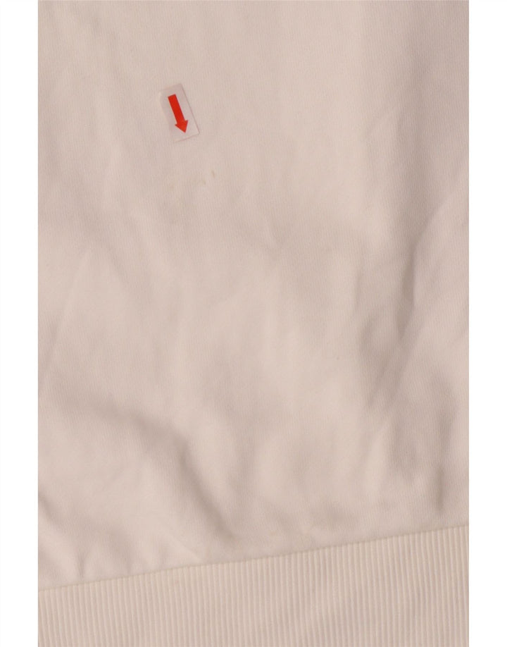 CALVIN KLEIN Mens Graphic Sweatshirt Jumper Medium White Cotton