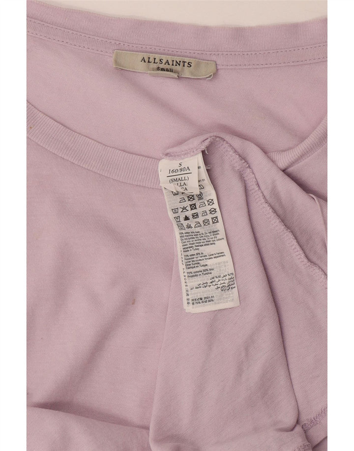 All Saints Womens Oversized Vest Top UK 10 Small Purple Cotton