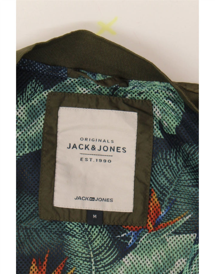JACK & JONES Mens Tracksuit Top Jacket Medium Khaki Polyester Vintage Jack & Jones and Second-Hand Jack & Jones from Messina Hembry 