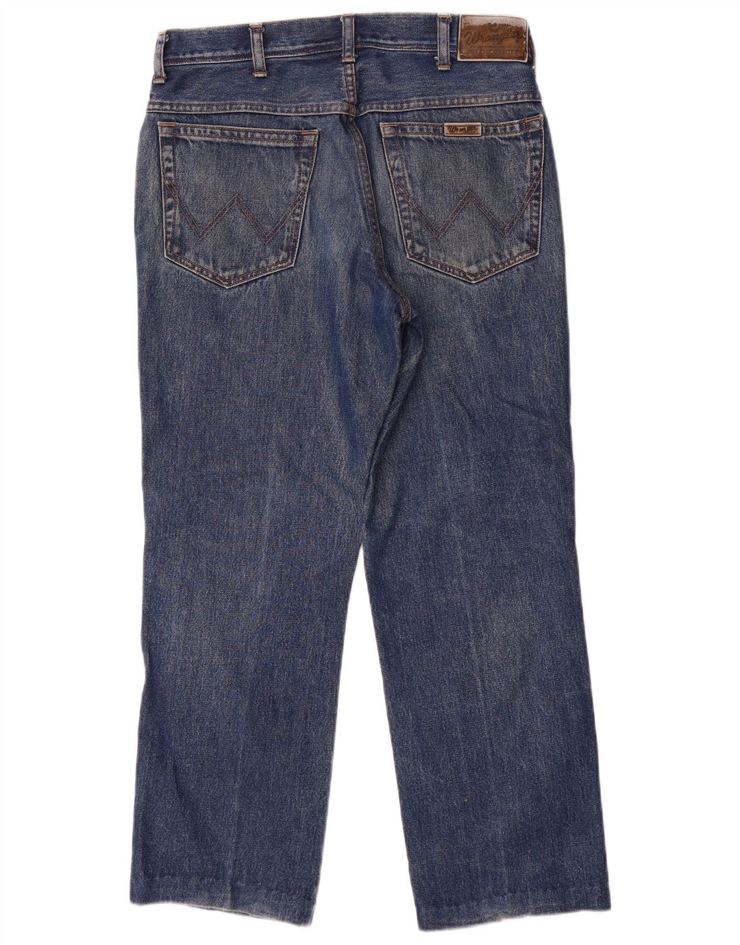 Wrangler Mens Regular Fit Straight Jeans W32 L27 Blue Cotton