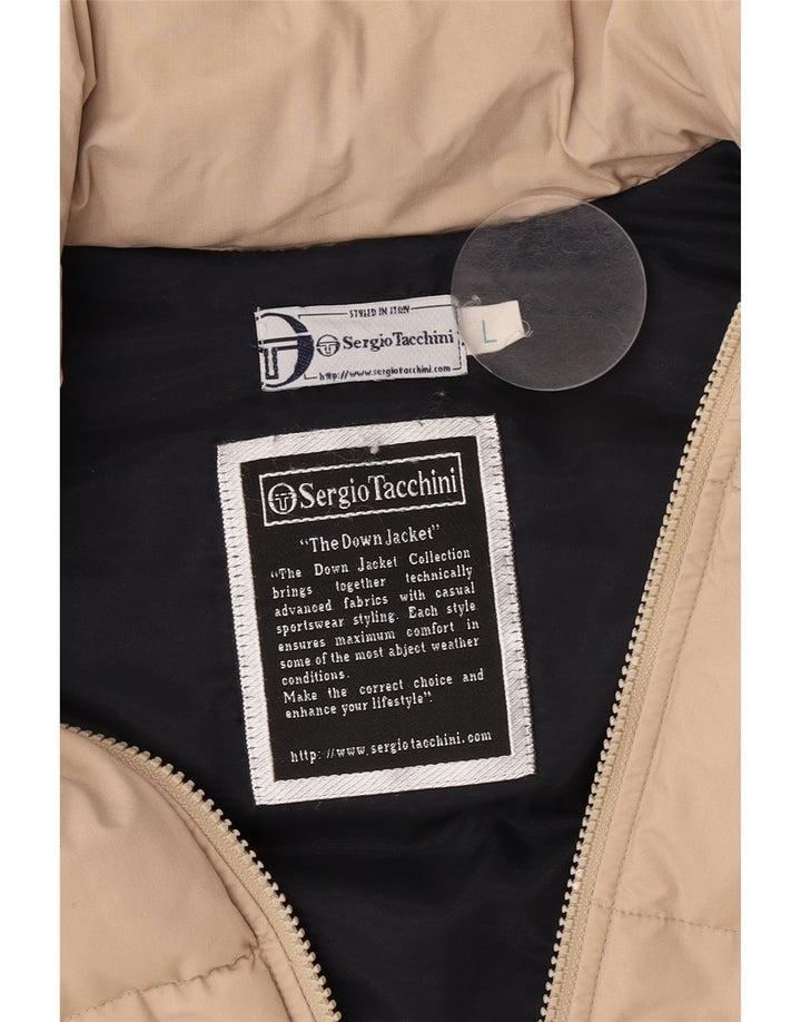 Sergio Tacchini Mens Padded Gilet UK 40 Large Beige