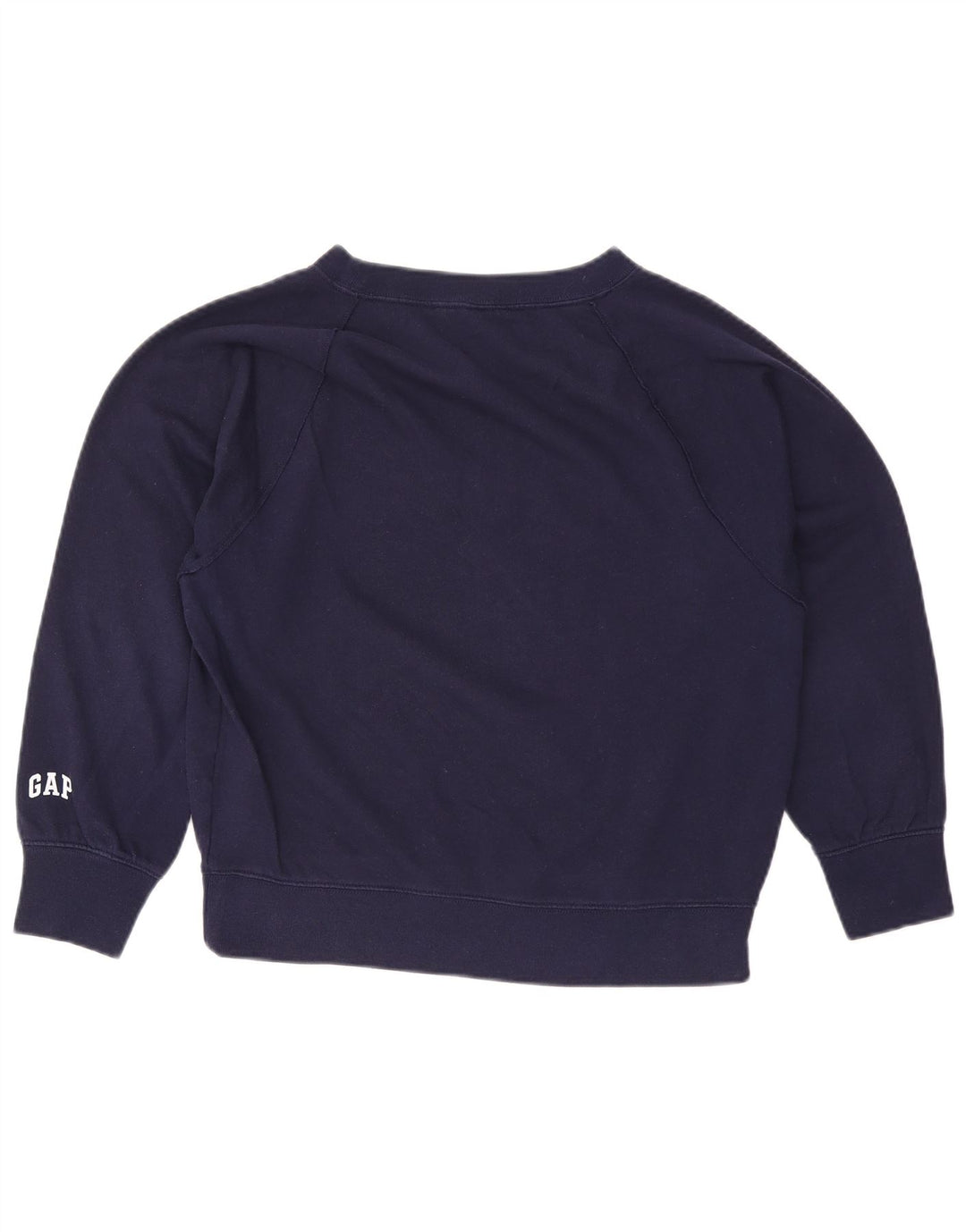 Gap Womens Oversized Graphic Sweatshirt Jumper UK 10 Small Navy Blue Cotton