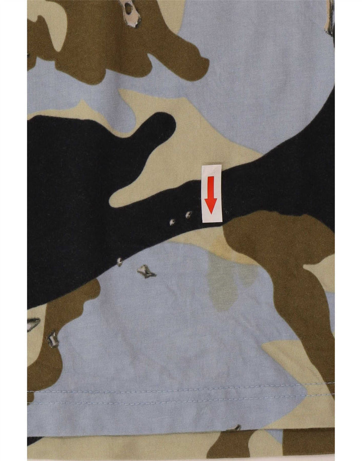 Adidas Mens T-Shirt Top Medium Multicoloured Camouflage Cotton