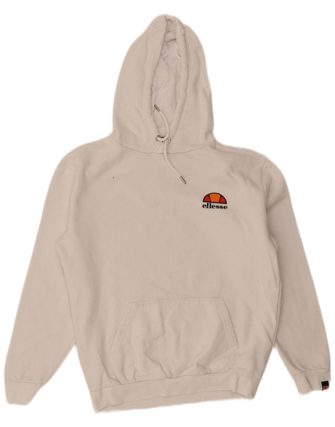 Ellesse Herren-Kapuzenpullover, Größe S, weiße Baumwolle