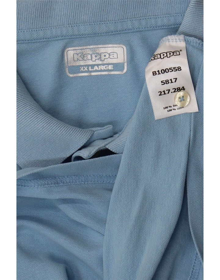 KAPPA Mens Polo Shirt 2XL Blue Cotton Vintage Kappa and Second-Hand Kappa from Messina Hembry 