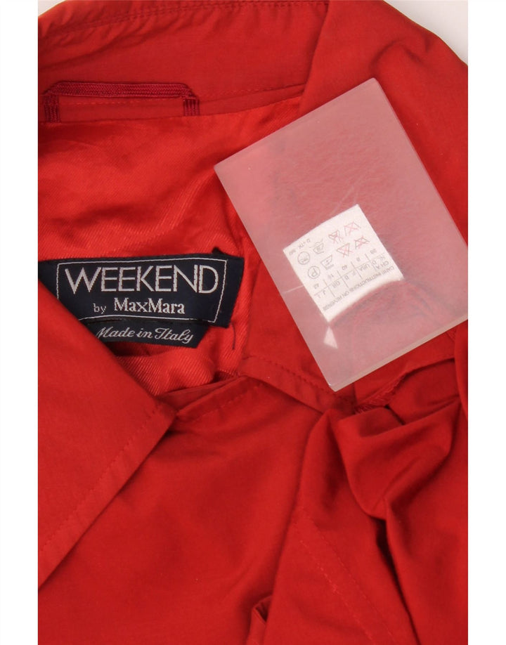 Max Mara Abrigo de fin de semana para mujer Reino Unido 46 Grande Rojo