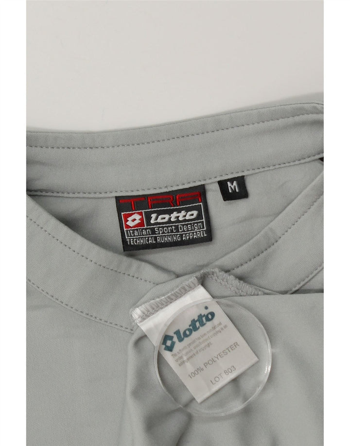 Lotto Herre Zip Neck Pullover Træningsdragt Top Medium Grey Colourblock