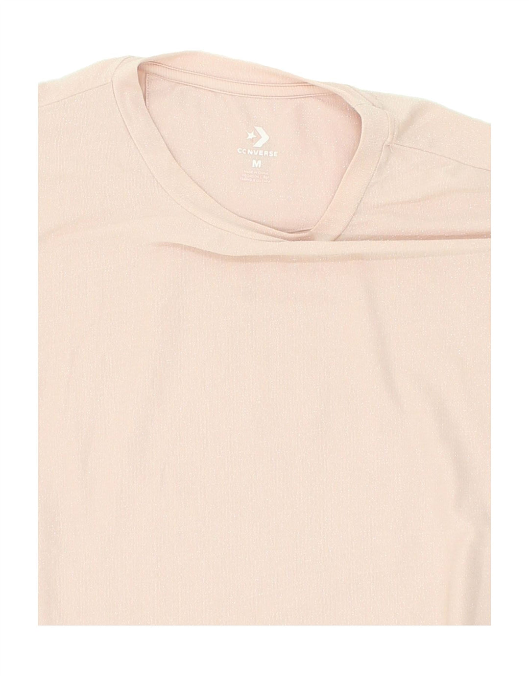 CONVERSE Womens T-Shirt Top UK 14 Medium Pink Flecked Nylon Vintage Converse and Second-Hand Converse from Messina Hembry 