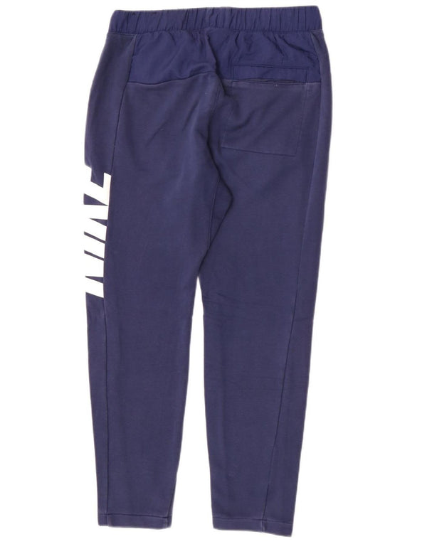 Nike Mens Graphic Tracksuit Trousers Small Blue Cotton