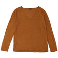 Zara Womens Top Long Sleeve UK 14 Large Brown