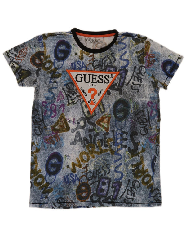 T-shirt grafica Guess da bambino 15-16 anni in cotone blu