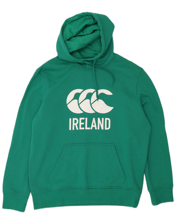 Canterbury Mens Ireland Graphic Hoodie Džemper XL Zeleni pamuk Sports