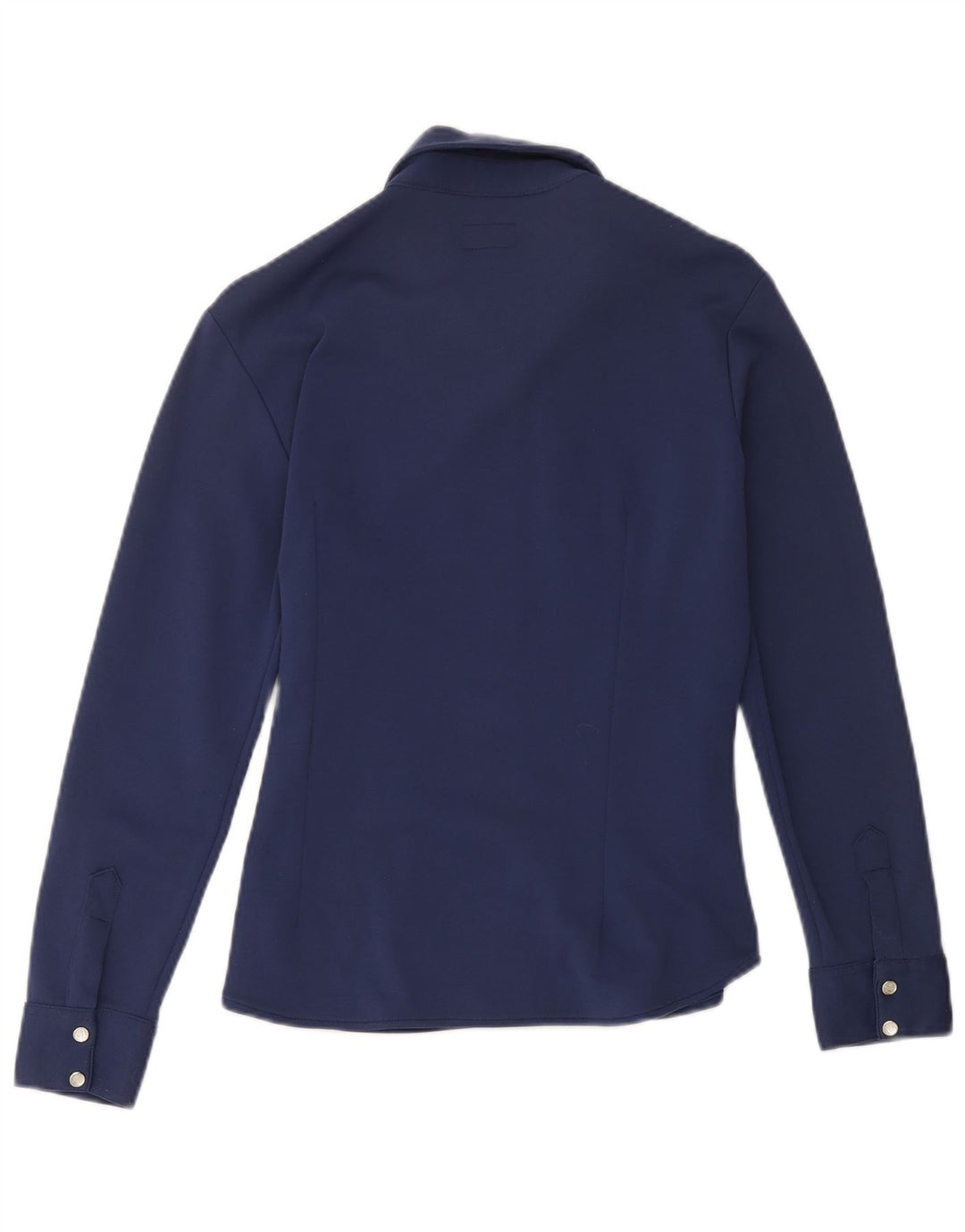 Casucci Womens Shirt Blouse UK 12 Medium Navy Blue Nylon