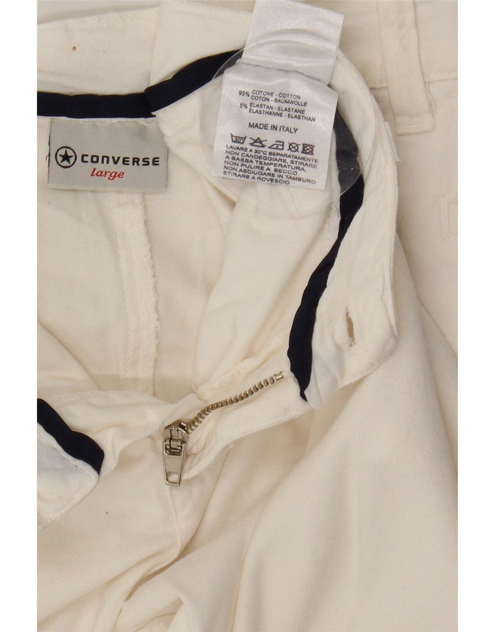 CONVERSE Womens Chino Shorts Large W32 White Cotton Vintage Converse and Second-Hand Converse from Messina Hembry 