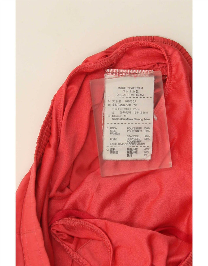 Nike Womens Sport Shorts UK 14 Medium Red Polyester