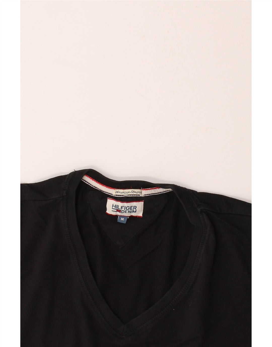 TOMMY HILFIGER Mens T-Shirt Top Medium Black Vintage Tommy Hilfiger and Second-Hand Tommy Hilfiger from Messina Hembry 