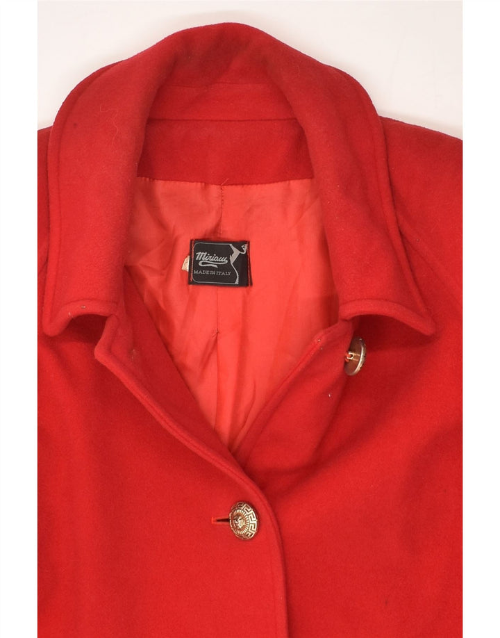 VINTAGE Womens Overcoat UK 16 Large Red Wool | Vintage Vintage | Thrift | Second-Hand Vintage | Used Clothing | Messina Hembry 