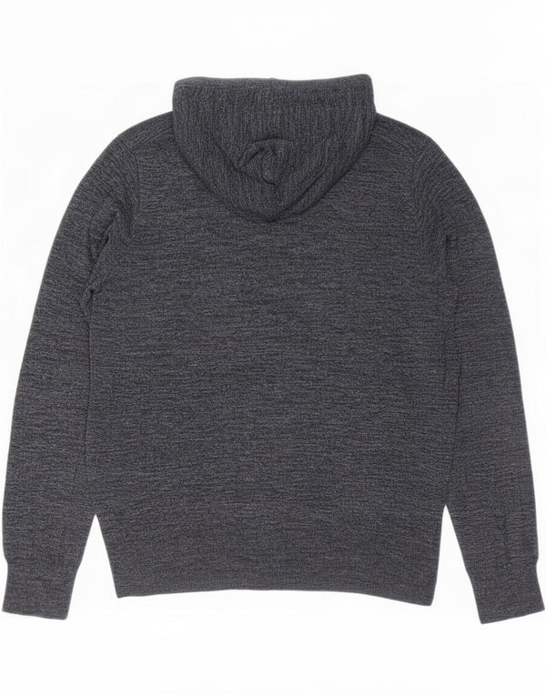 J. Crew Mens Hooded Jumper Sweater Large Grey Flecked