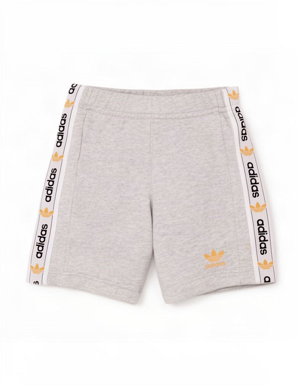 Pantaloncini sportivi Adidas da ragazzo con grafica 2-3 anni in cotone grigio screziato