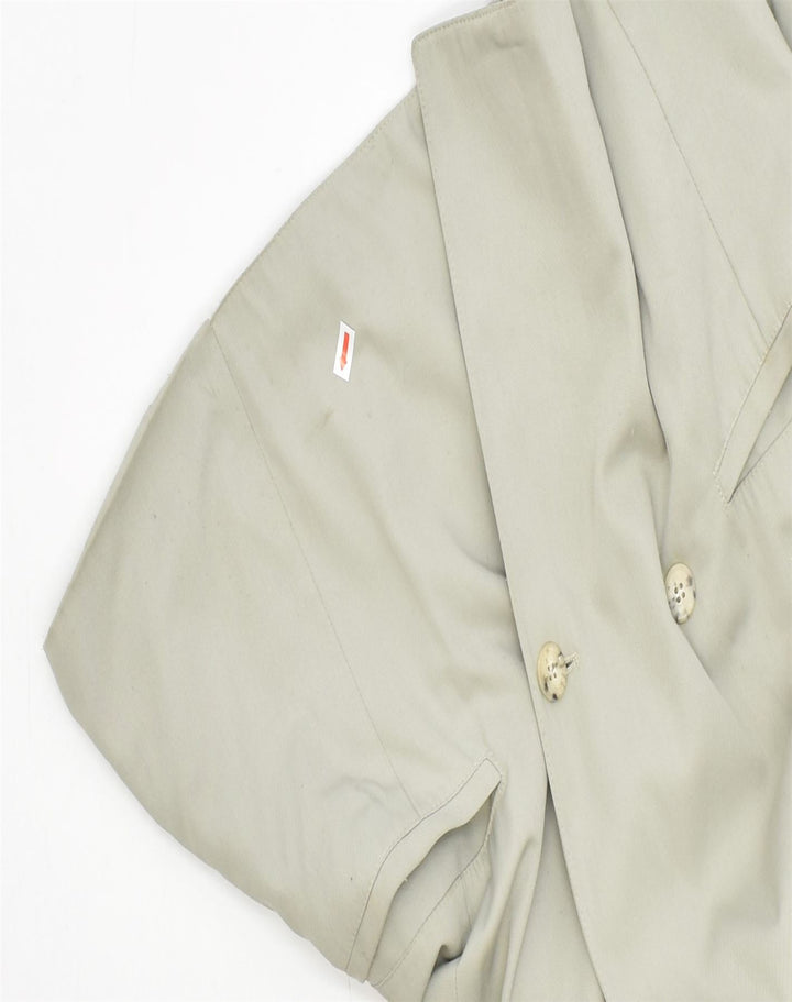 VINTAGE Womens Double Breasted Blazer Jacket IT 52 XL Khaki Viscose | Vintage | Thrift | Second-Hand | Used Clothing | Messina Hembry 